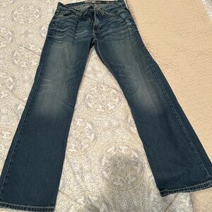 BKE Blue Bootcut Jeans with Faded Indigo Wash